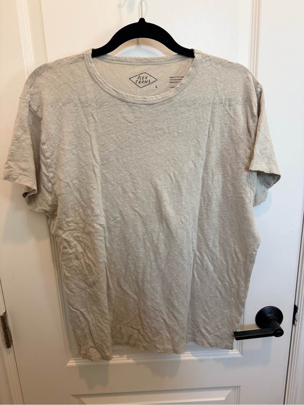 Light Beige Short-Sleeve Crewneck Tee
